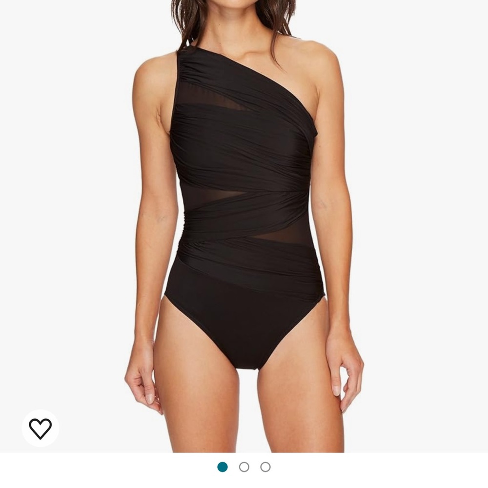 Miraclesuit one shoulder swimsuit - Picture 3 of 8